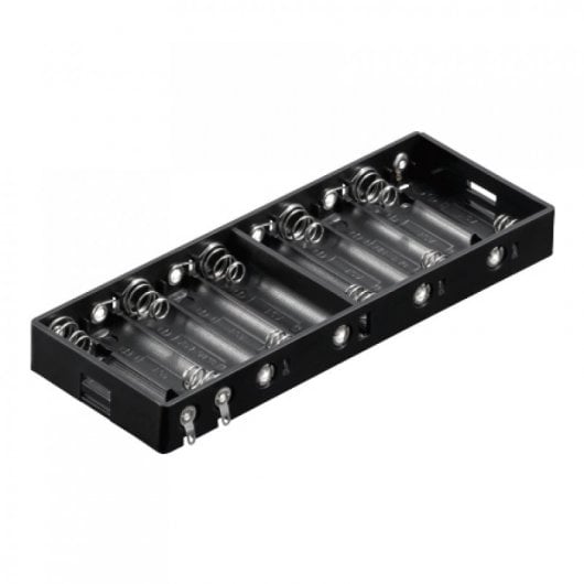 Goobay Support de Piles pour 10 Piles FR6/HR6/LR6 Noir