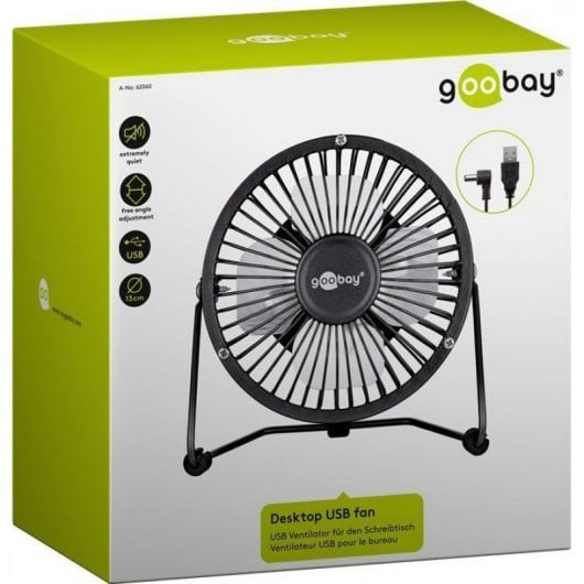 Goobay Ventilador Sobremesa USB Negro