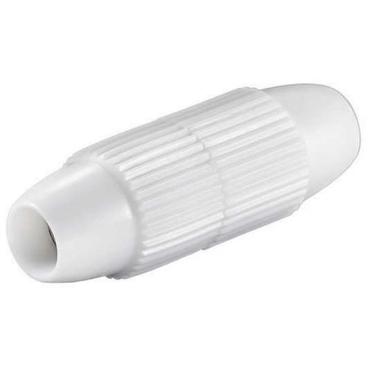 Goobay Empalme Cable Coaxial Tipo Tornillo Hembra/Hembra Blanco