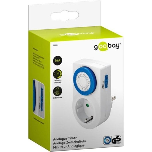 Steckdosenleiste Goobay 59038 1 Steckplatz mit analogem Tages-Timer IP20