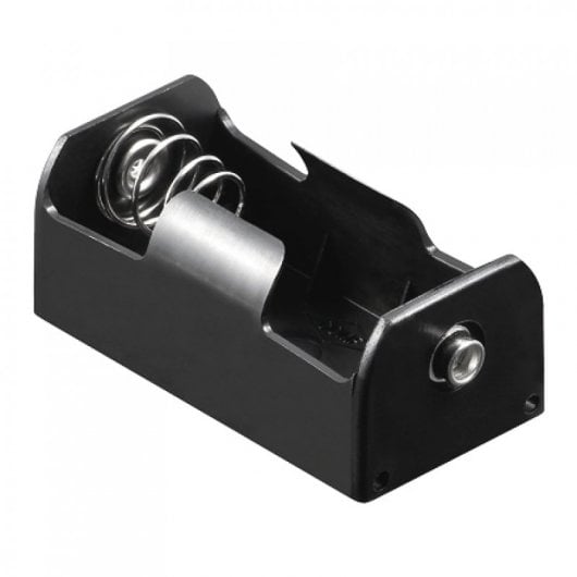 Goobay Portapilas para 1 Pila FR14/HR14/LR14 Negro