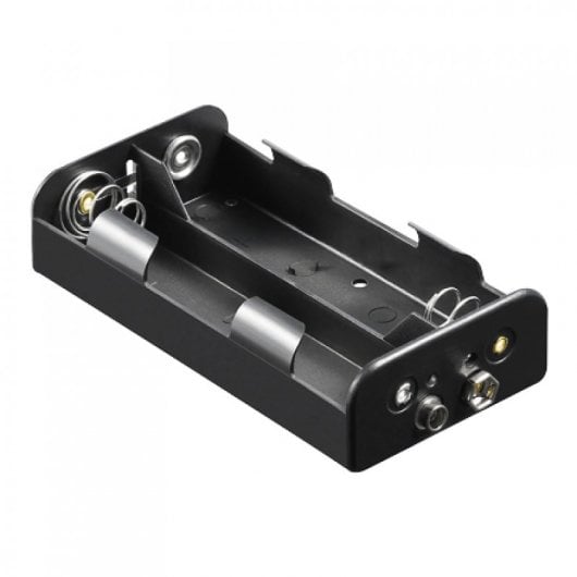 Goobay Portapilas para 4 Pilas FR14/HR14/LR14 Negro
