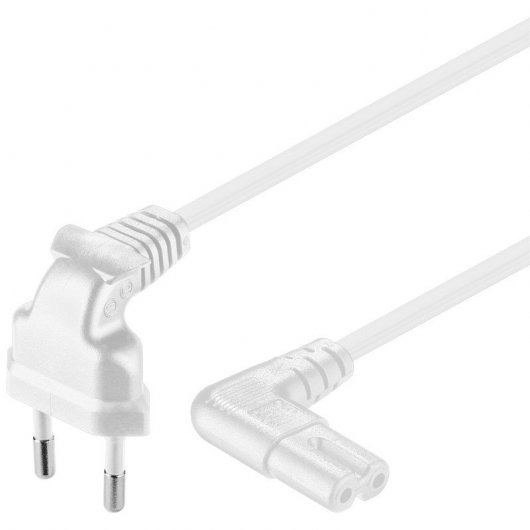 Goobay CEE 7/16 / IEC 60320 C7, 3 m Weiß CEE7/16 C7-Koppler