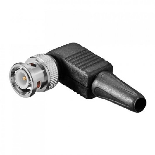 Goobay Conector BNC Acodado Macho Negro
