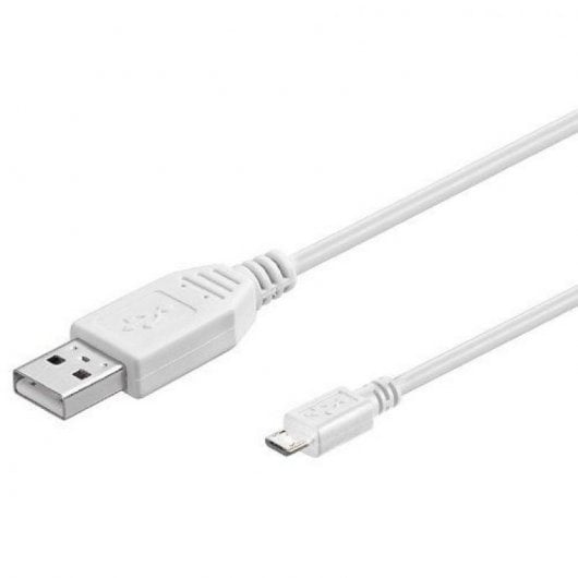 Goobay Cable USB 2.0 a MicroUSB B Macho/Macho 5m Blanco