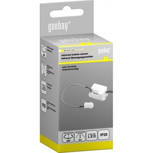 Capteur de Mouvement Goobay 96006 Filaire Intérieur Monté au Plafond 360° IP20