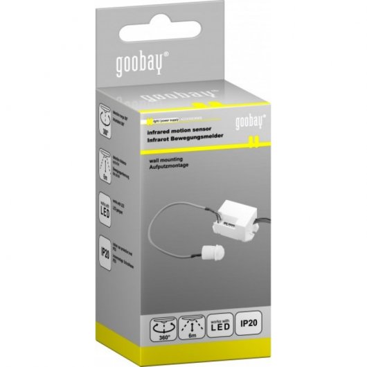 Goobay 96006 Bewegungsmelder Passiver Infrarot-Sensor (PIR) Kabelgebunden Zimmerdecke