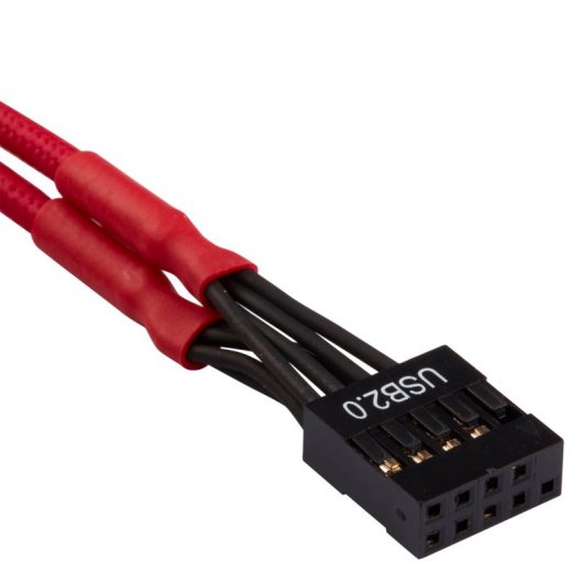 Corsair Kit de Extensión del Panel Frontal Delantero 30cm Rojo