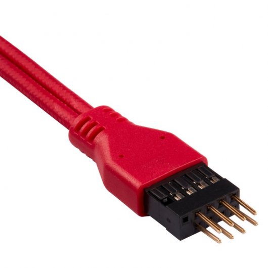Corsair Kit de Extensión del Panel Frontal Delantero 30cm Rojo