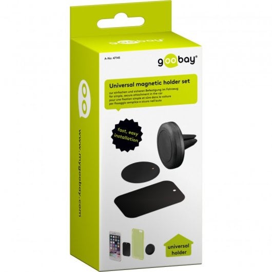 Supporto magnetico universale per smartphone Goobay 47145 Nero