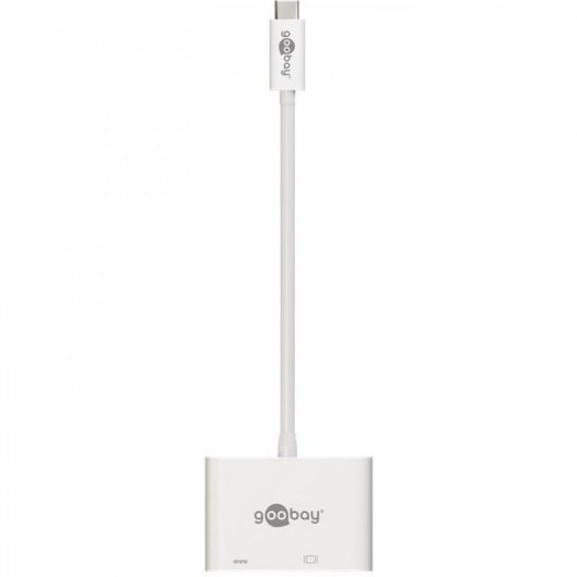 Goobay Hub USB-C/VGA para USB-C Macho/Fêmea 0.15 m Branco