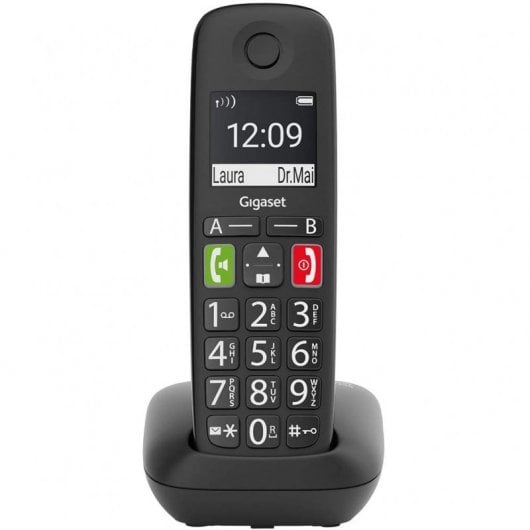 Gigaset E290A Teléfono Inalámbrico Duo Negro