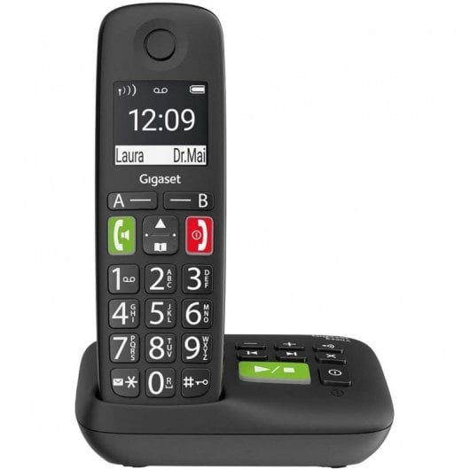 Gigaset E290A Teléfono Inalámbrico Duo Negro