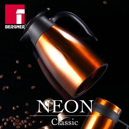 Bergner Neon Classic Termo para Café Acero Inoxidable Naranja 1.5L
