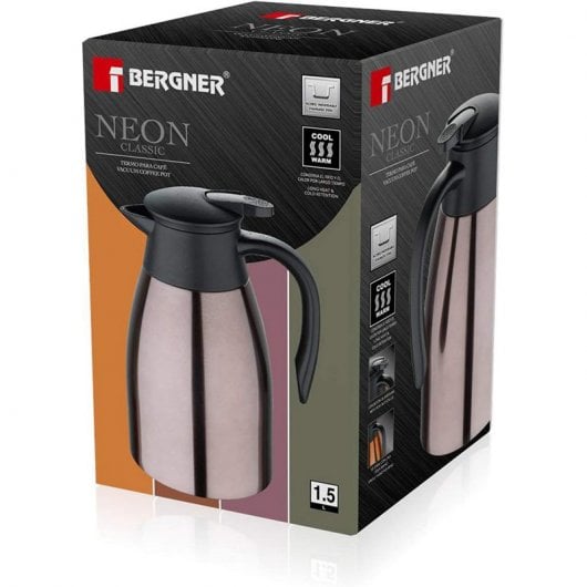 Bergner Neon Classic Termo para Café Acero Inoxidable Naranja 1.5L
