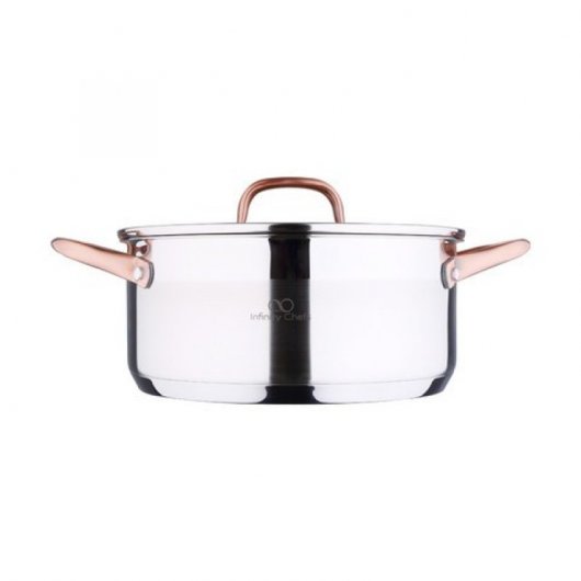 Bergner Infinity Chefs Cacerola con Tapa Acero Inoxidable 24x10.5cm
