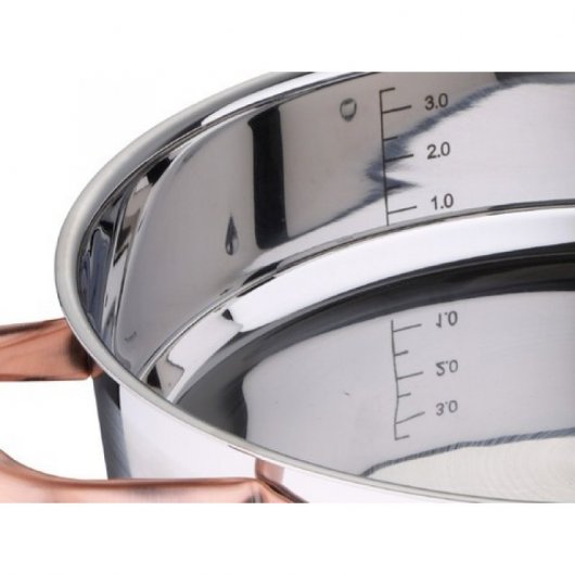 Bergner Infinity Chefs Cacerola con Tapa Acero Inoxidable 24x10.5cm