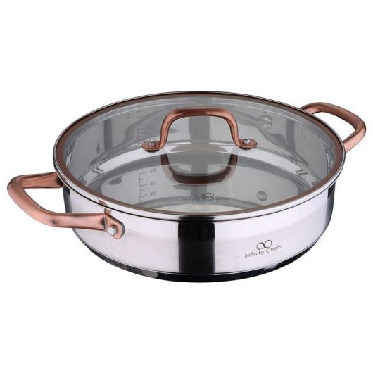 Bergner Infinity Chefs Tartera con Tapa Acero Inoxidable 28x7cm
