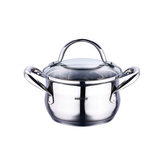 Bergner Gourmet Cacerola con Tapa 1.7L 16x9.5cm Acero Inoxidable
