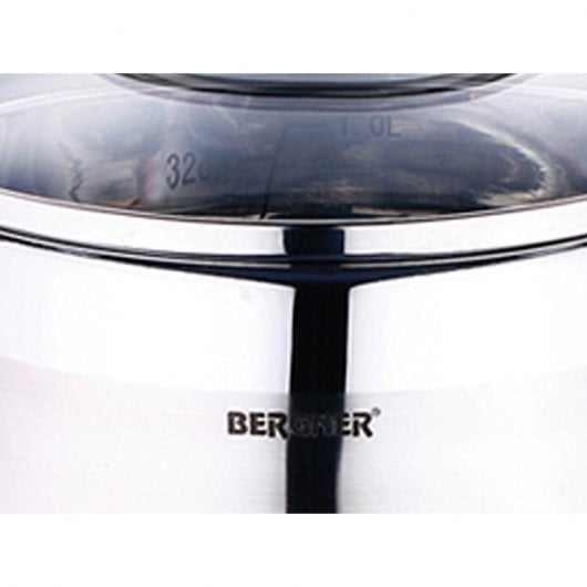 Bergner Gourmet Cacerola con Tapa 1.7L 16x9.5cm Acero Inoxidable
