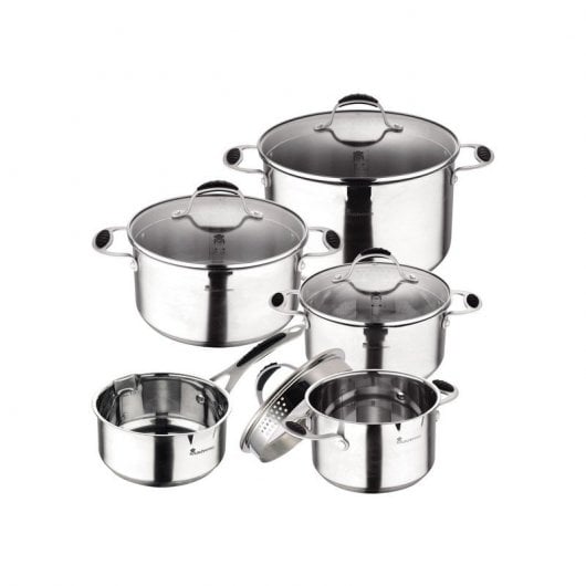 Bergner Masterpro Gravity Set de Cazo + 2 Ollas + 2 Cacerolas