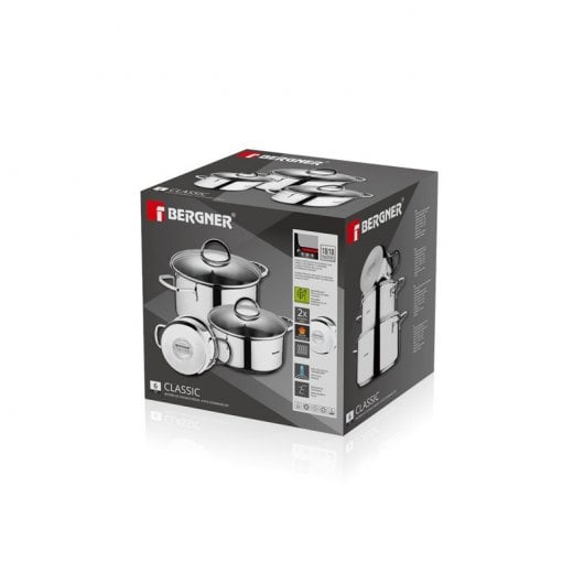 Bergner Classic Batería de Cocina 6 Piezas Acero Inoxidable
