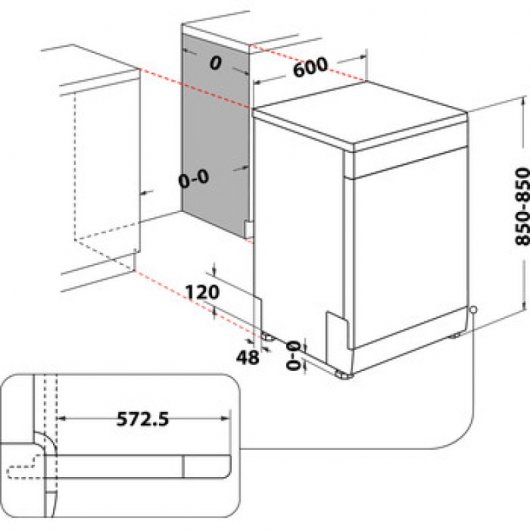 Whirlpool WFO 3T142 X Lavavajillas Capacidad 14 Cubiertos C Acero Inoxidable