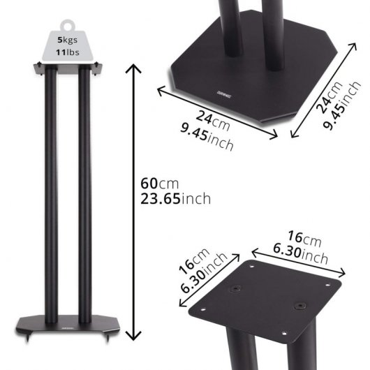 Duronic SPS1022/60 Soporte para Altavoz 60cm