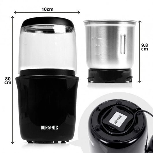 Duronic CG250 Molinillo de Café Eléctrico 100W