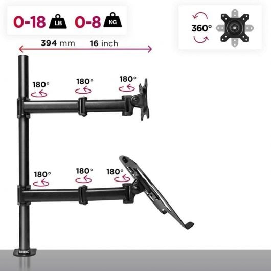 Duronic DM25L1X1 Soporte Brazo para Monitor 13"/27" VESA 100x100 Máx 8Kg