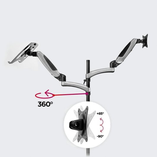 Duronic DM65L1X1 Soporte Monitor 15"/27" VESA 100x100 Máx 8Kg