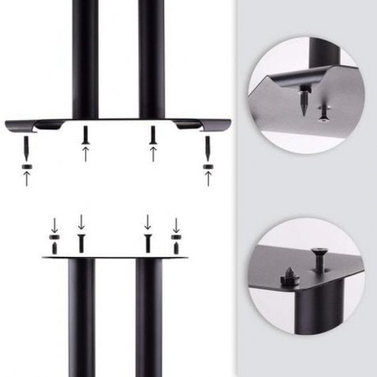 Duronic SPS1022/80 Soporte Universal para Altavoces 80cm Negro