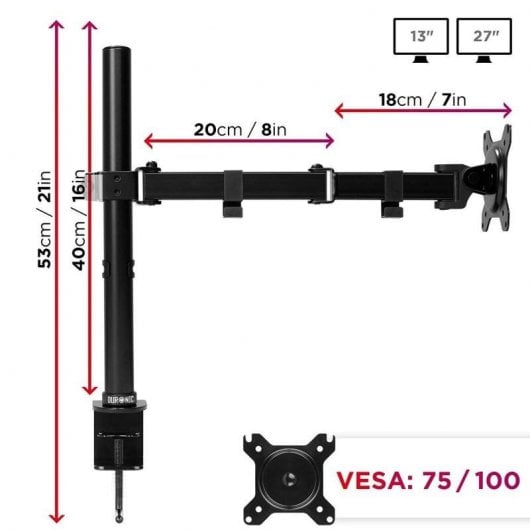 Duronic DM151X3 Soporte de Monitor 13"/27" VESA 100x100 8Kg