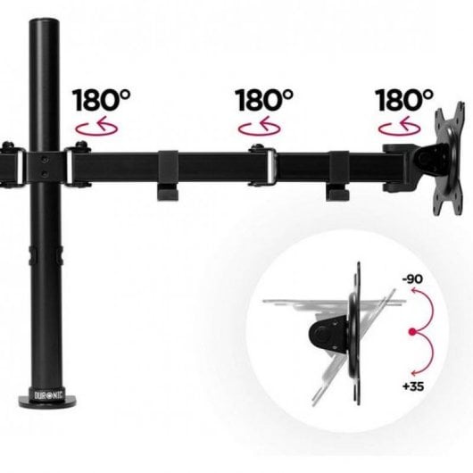 Duronic DM152 Soporte para 2 Pantallas 13"/27" VESA 100x100 Máx 8Kg