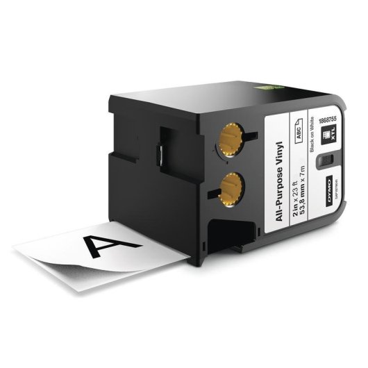 Vinyl-Etikett Multiuse Dymo XTL 54mm x 7m Schwarz/Weiß