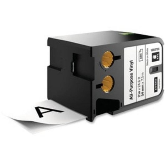 Vinyl-Etikett Multiuse Dymo XTL 54mm x 7m Schwarz/Weiß