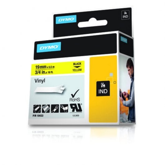Dymo Rhino Etiquetas de Vinilo Industrial 19x55 mm