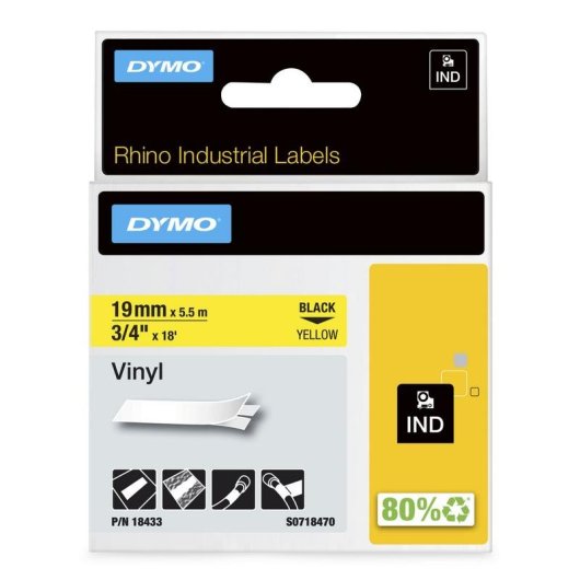 Etiquetas Vinílicas Industriais Dymo Rhino 19x55 mm