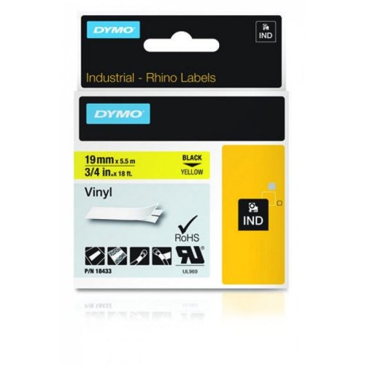 Etiquetas Vinílicas Industriais Dymo Rhino 19x55 mm