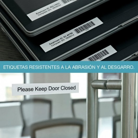DYMO D1 - Durable Étiquettes - Branco sobre preto - 12mm x 3m
