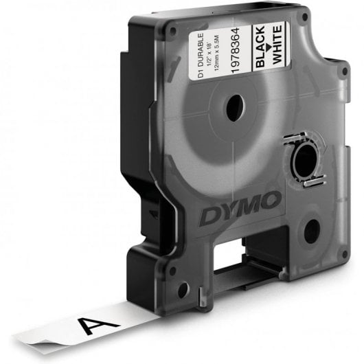 Dymo D1 Cinta de Etiquetado Resistente 12mm 5.5m Negro/Blanco