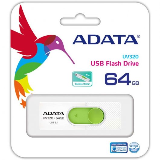 Adata UV320 64GB USB 3.1 Blanco/Verde