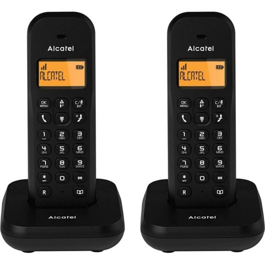 Alcatel E155 Duo Pack 2 Teléfonos Inalámbricos DECT Negros