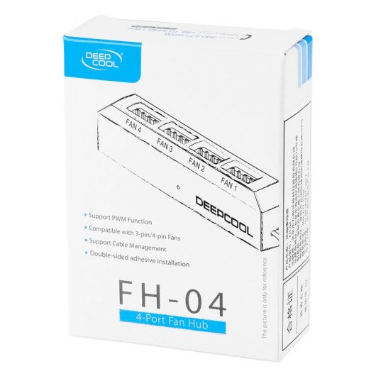 HUB DeepCool FH-04 pour Ventilateurs 4 Ports Noir
