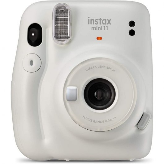 Fujifilm Pack Instax Mini 11 Blanca + 20 Fotos + Álbum Pasaporte + Etiqueta Maleta Mr. Wonderful