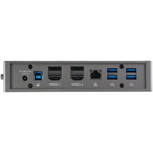 Startech Docking Station Híbrido USB 3.0 para Ordenador Portátil USB Tipo C o USB-A  para 2 Monitores HDMI o DisplayPort