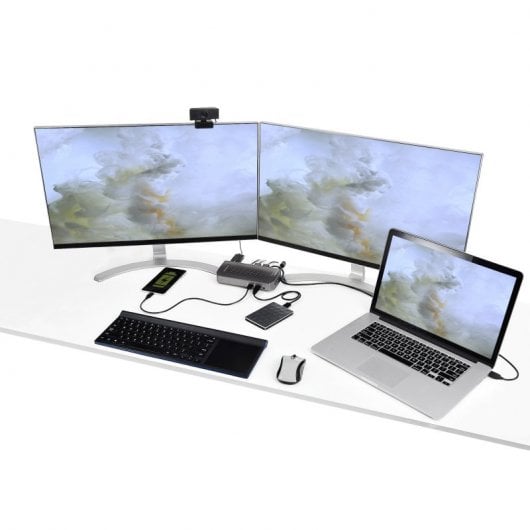 Startech Docking Station Híbrido USB 3.0 para Ordenador Portátil USB Tipo C o USB-A  para 2 Monitores HDMI o DisplayPort