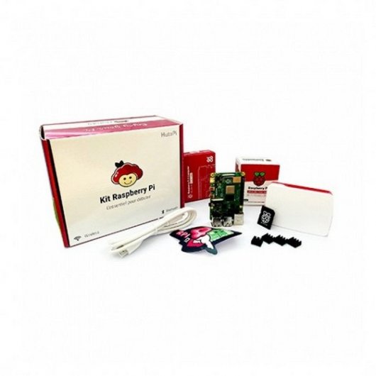 Kit HutoPi Raspberry Pi 4 Modèle B 2 Go + Carte MicroSD 32 Go + Étui + Chargeur