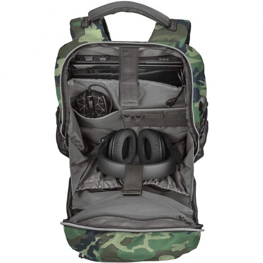 Trust GXT 1255 Outlaw sac à dos Noir/Vert Polyester