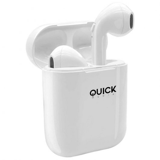 Quick Media AirPair S9 True Wireless Auriculares Bluetooth Blancos